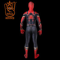 Cosplay Aranha de Ferro Traje Guerra Infinita com Visor Glass Espelhado Bodysuit Elastano Adulto