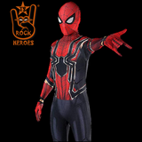 Cosplay Aranha de Ferro Traje Guerra Infinita com Visor Glass Espelhado Bodysuit Elastano Adulto