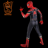 Cosplay Aranha de Ferro Traje Guerra Infinita com Visor Glass Espelhado Bodysuit Elastano Adulto