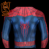 Cosplay Espetacular Homem Aranha 2 Adulto Bodysuit Elastano com Visor Glass Espelhado