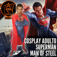 Fantasia Superman Cosplay Homem de Aço BodySuit Elastano Adulto