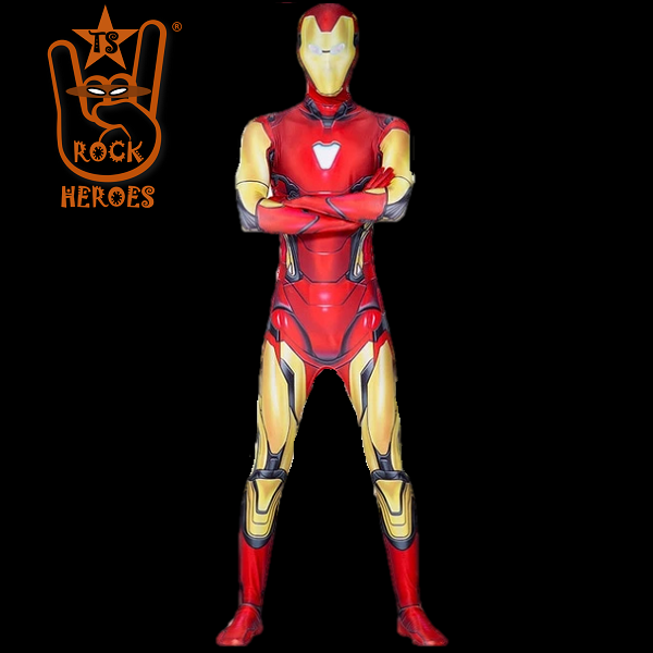 Fantasia Homem de Ferro Cosplay Infantil Bodysuit Traje Vingadores Guerra Infinita