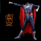 Fantasia Superman Black Cosplay Adulto