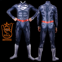 Fantasia Superman Black Cosplay Adulto