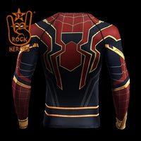 Camisa de Compressão Aranha de Ferro Vingadores Guerra Infinita Manga Longa