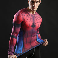 Camisa de Compressão Masculina Homem de Aranha de Volta ao Lar